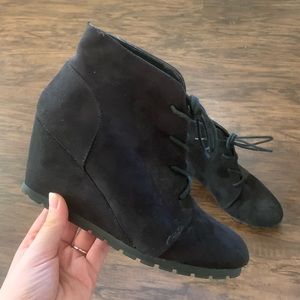 Massini Suede Wedge Boots